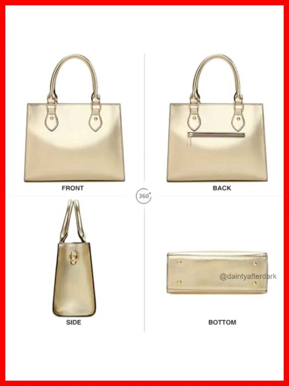 Women's PU Leather Crossbody Satchel Tote Handbag - Multi-Pocket